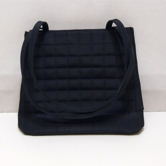Liz Claiborne Quilted Black Tote Bag Double Straps Multiple Spacious Compartment - Picture 3 of 10